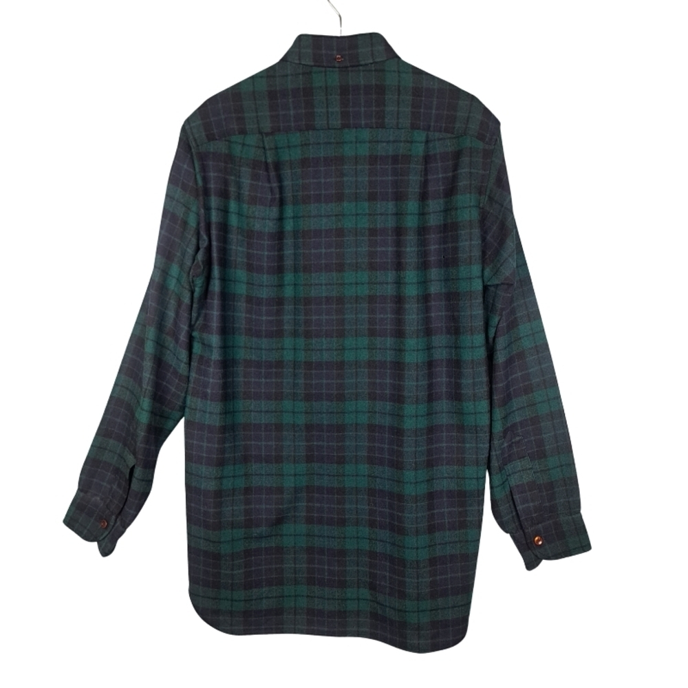 Pendelton Men's 15.5 100% Pure Virgin Wool Long Sleeve Button Down Shirt - Picture 3 of 9